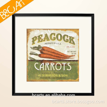 Food vegetable peacock paper painting